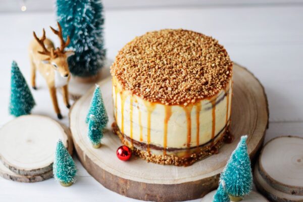 Tarta de turrón con caramelo- Especial de navidad