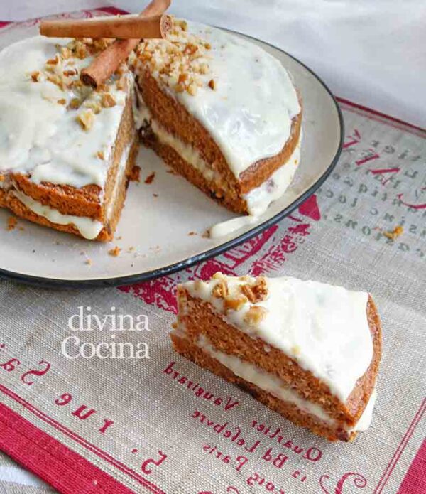 Tarta de zanahorias y chocolate blanco (Carrot Cake)
