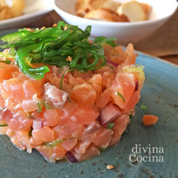 tartar de salmón