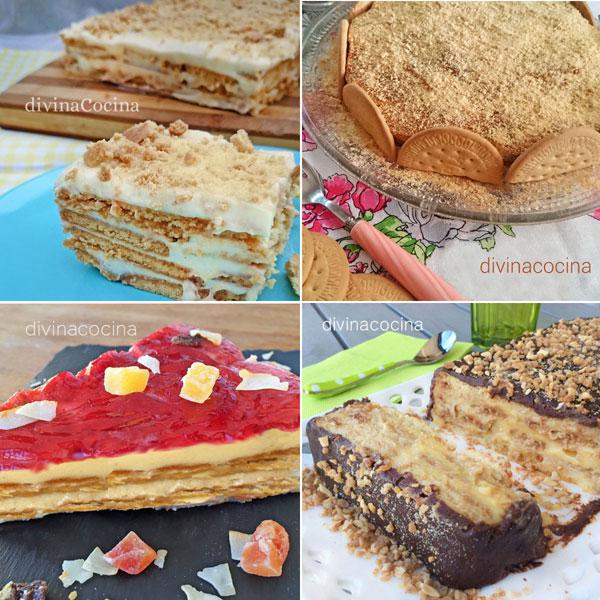 Tartas de galletas fáciles