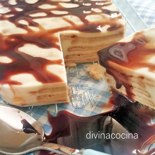 tarta de galletas y chocolate blanco tarta de galletas y chocolate blanco