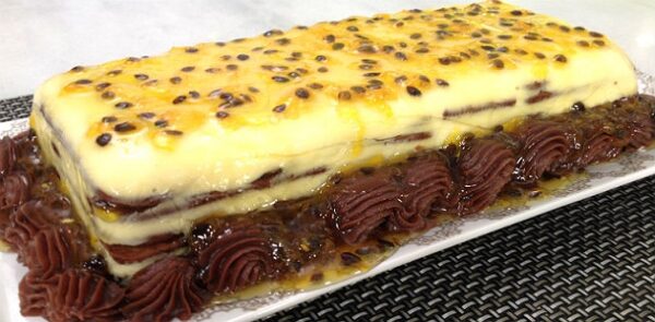 Terrine de maracujá e biscoito