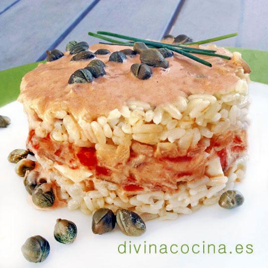 timbal frío de arroz y atún timbal frío de arroz y atún