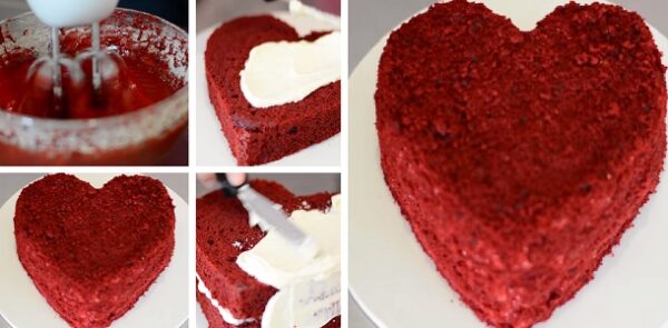 Torta Red Velvet para SAN VALENTÍN ♥ Hecho con Amor ♥ Si te gusta dinos HOLA y dale a Me Gusta MIREN…