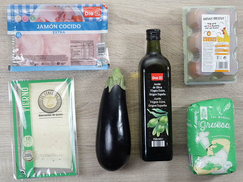 tortilla de berenjenas, queso y pimientos ingredientes tortilla de berenjenas, queso y pimientos ingredientes