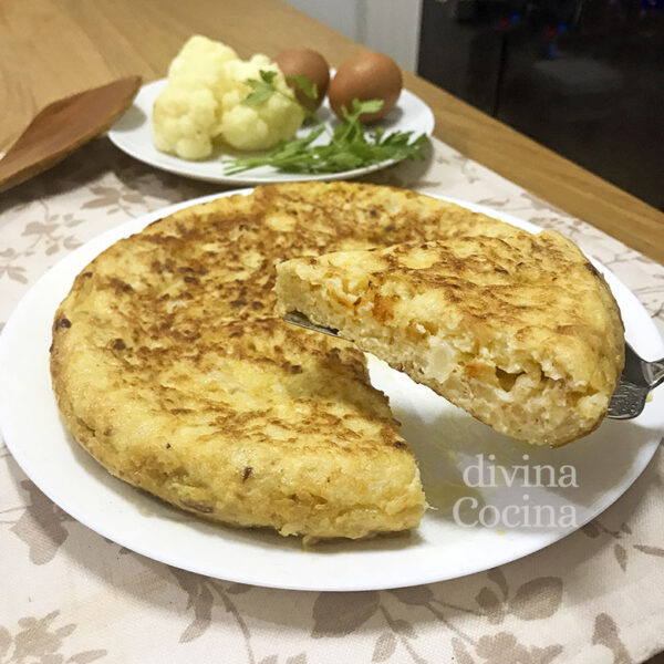 Tortilla de coliflor
