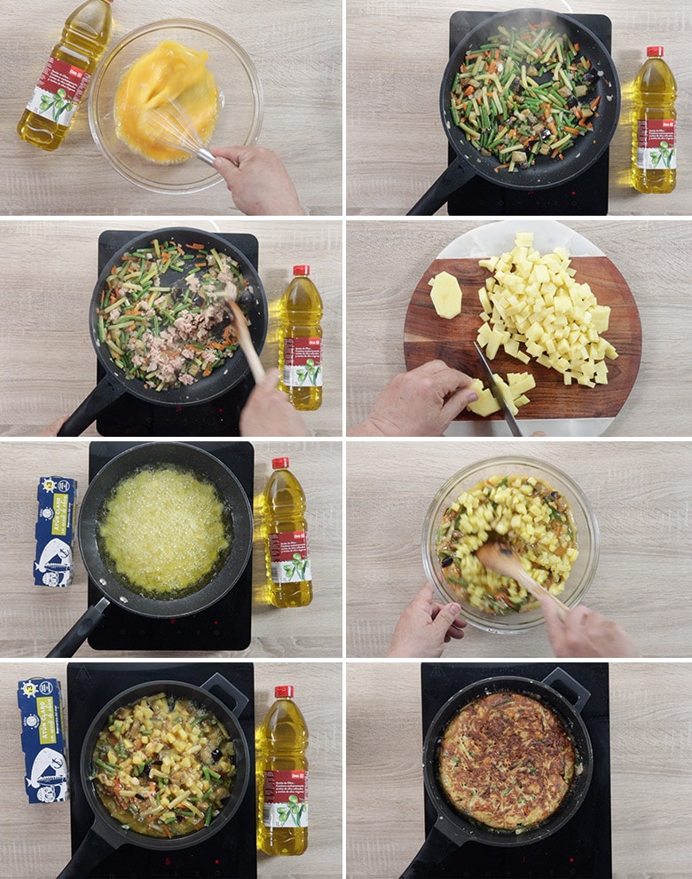 tortilla de patatas atun y verdura paso paso tortilla de patatas atun y verdura paso paso