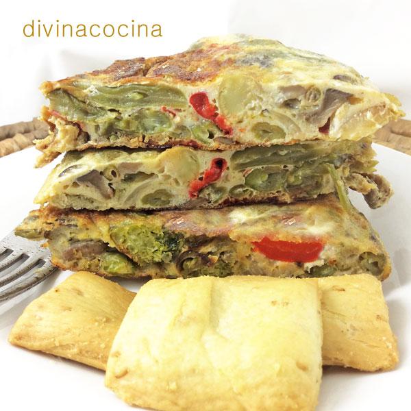 tortilla de verduras rápida