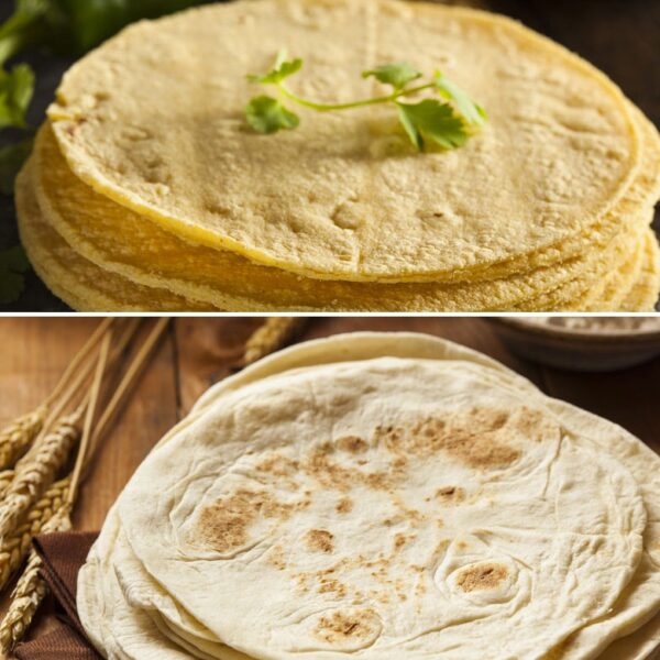 Tortillas de maíz y de trigo mexicanas