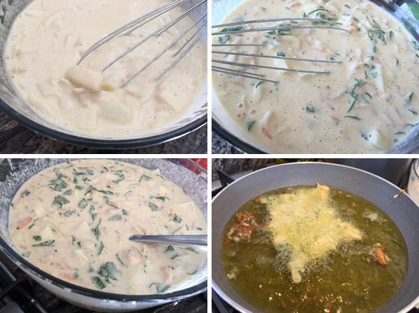 tortillitas de camarones paso a paso