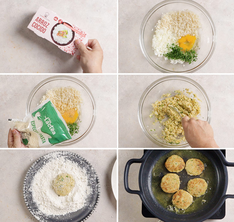 tortitas de arroz y queso rapidas