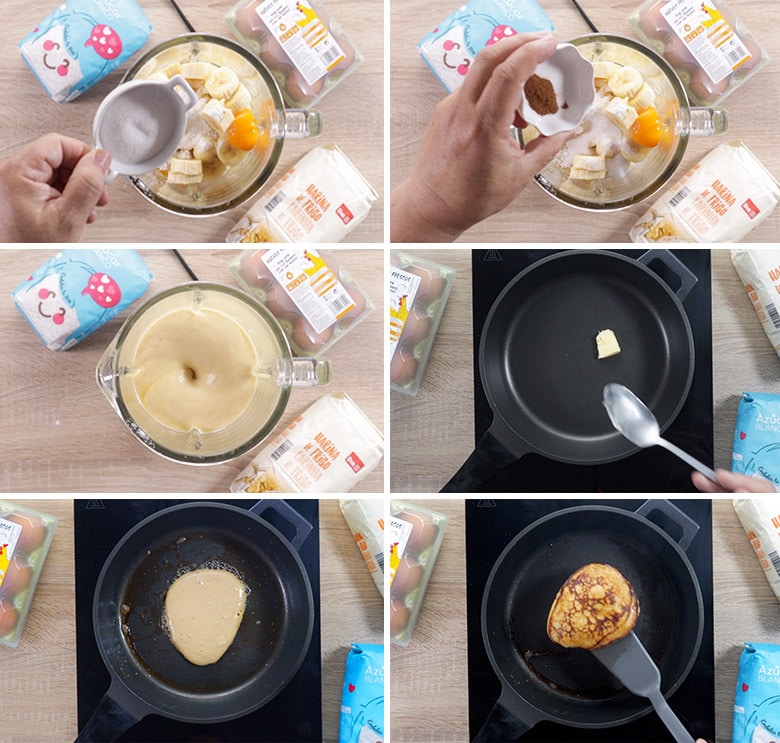 tortitas de platano paso a paso 