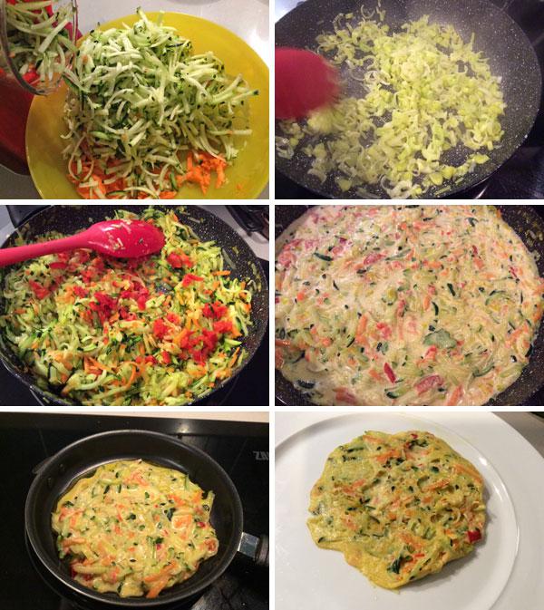 tortitas de verduras paso a paso