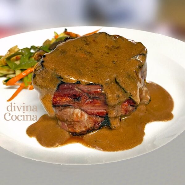 Tournedó de ternera o buey en salsa española