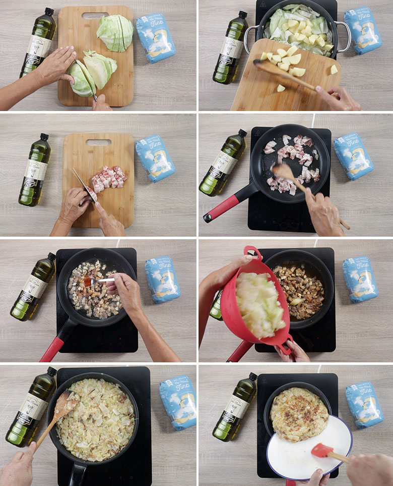 trinxat de col patatas y panceta paso paso 