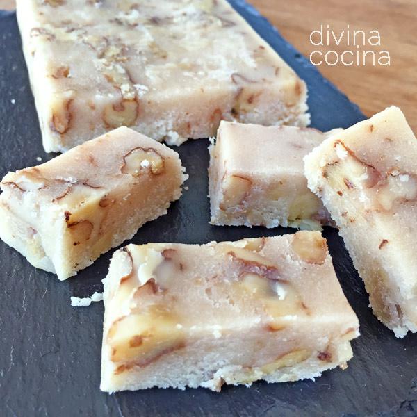 receta de turron de nata y nueces