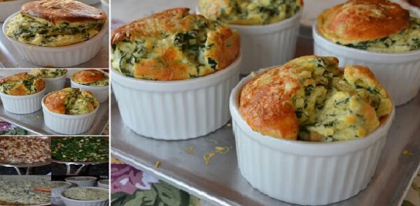 Un Suflé de Espinaca con Bacon bien caliente saliendo del horno es maravilloso, Si te gusta dinos HOLA y dale a Me Gusta MIREN…