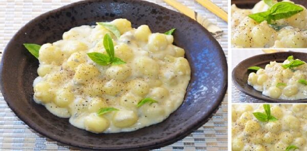 Ñoquis con salsa gorgonzola y albahaca, Si te gusta dinos HOLA y dale a Me Gusta MIREN…
