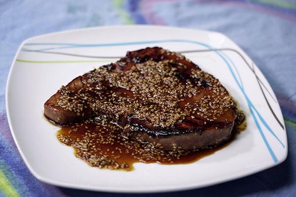 ATUN A LA PLANCHA CON SOJA