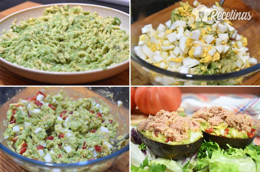 - Recetas de Cocina Aguacates rellenos de atún.