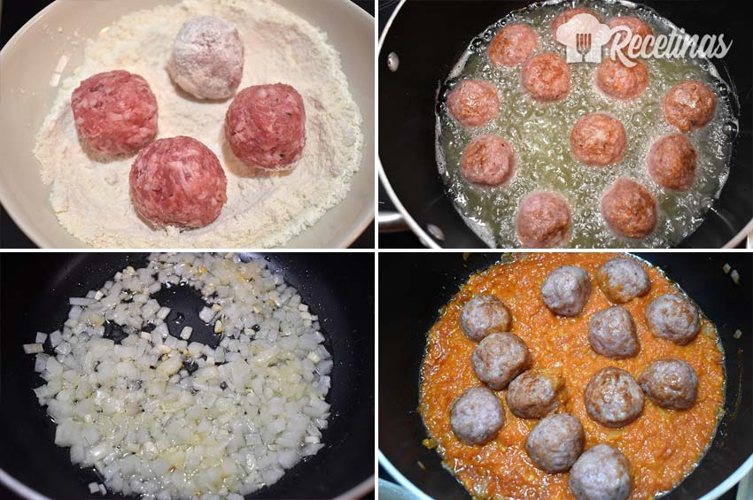 - Recetas de Cocina Albóndigas con tomate.