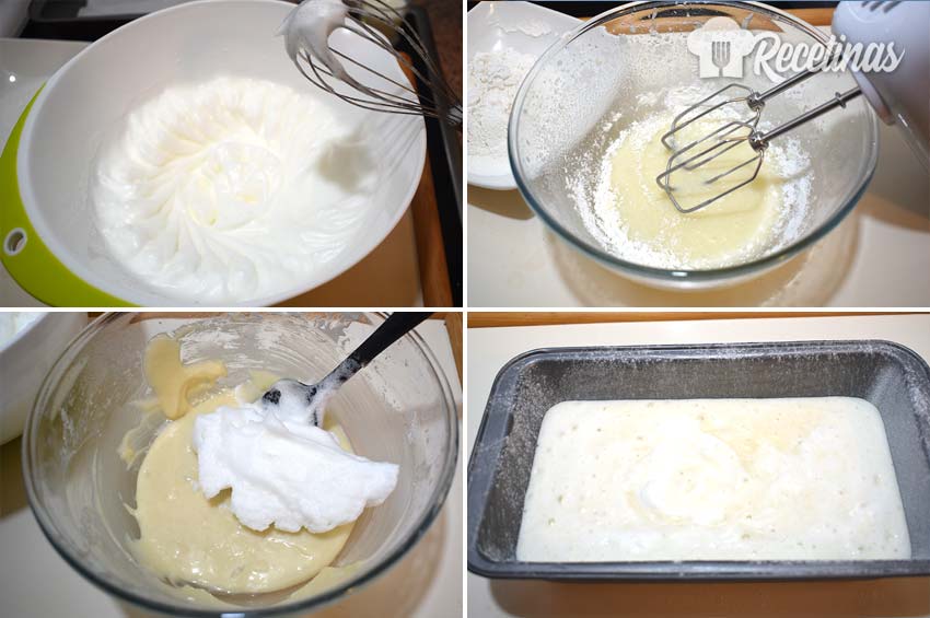 Bizcocho de claras de huevo.