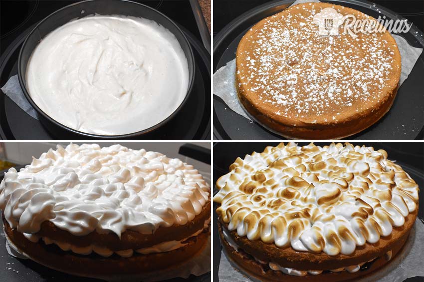 Bizcocho de yogur y merengue.