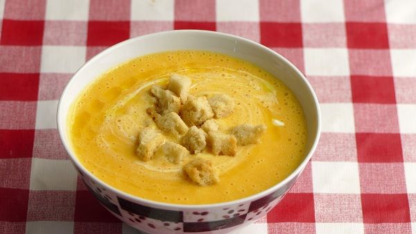 CREMA DE CALABAZA CON NATA PARA COCINAR.