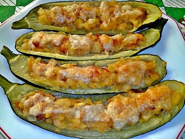 Calabacines rellenos “a lo pobre”