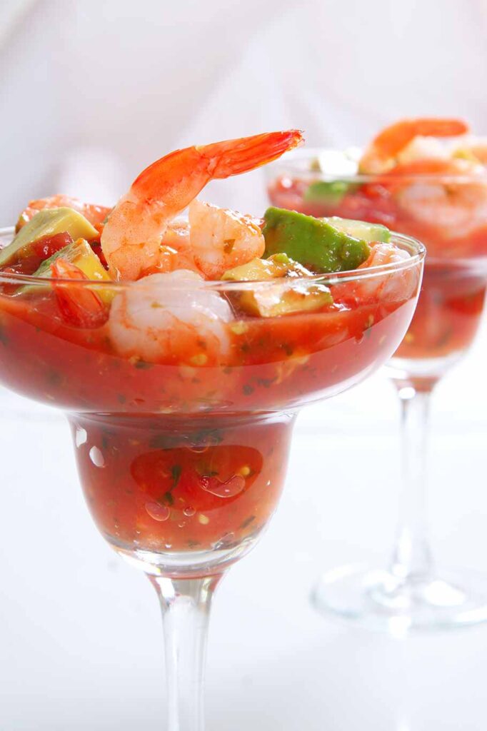 Cóctel casero de camarones