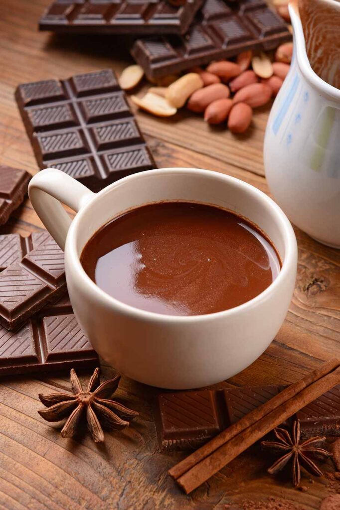 Taza de chocolate caliente