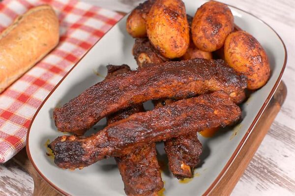Costillas de cerdo al horno con patatas
