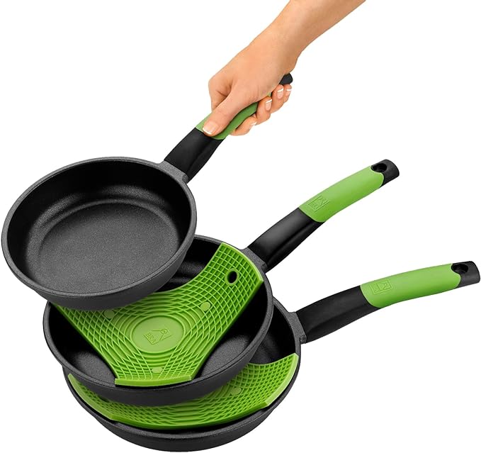 Bra Prior - Set de 3 Sartenes, Aluminio Fundido Antiadherente