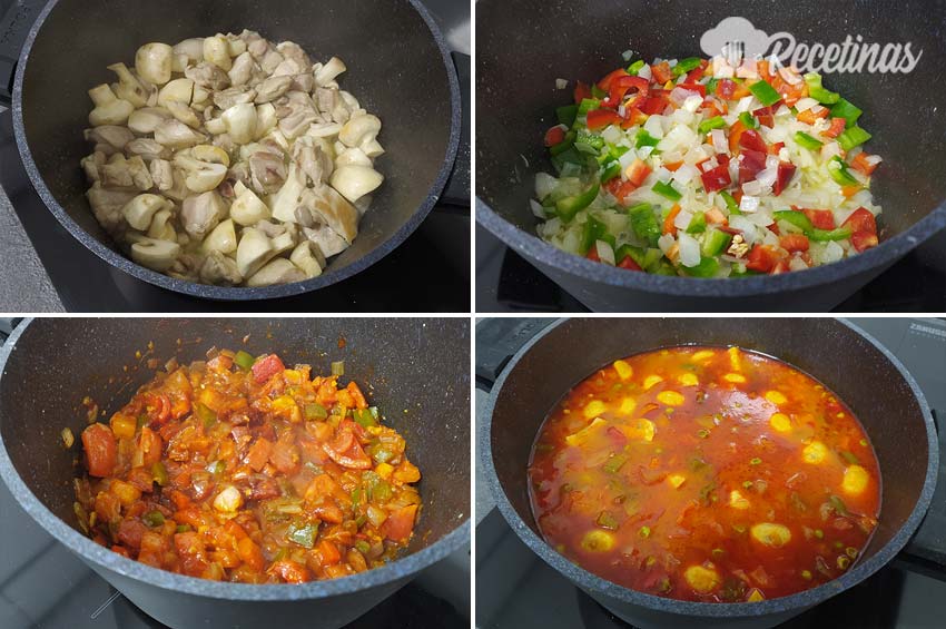 Guiso de garbanzos con pollo