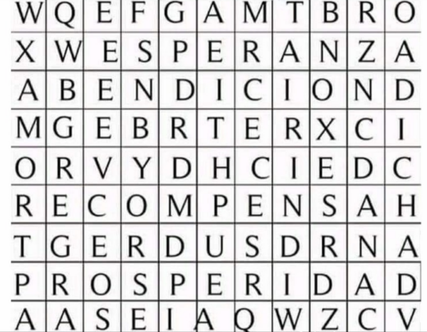 La primera palabra que encuentres en el crucigrama es lo que tiene tu corazón para brindar