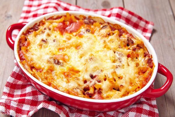 Macarrones con queso y pollo