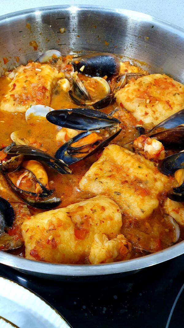 Merluza a la marinera