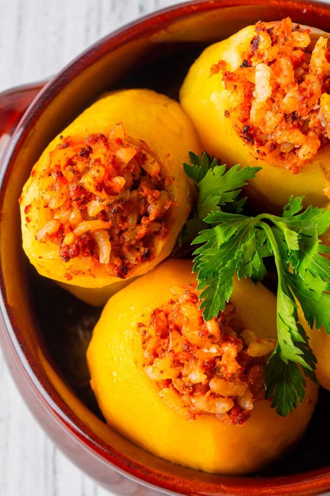 Receta de patatas dolmasi