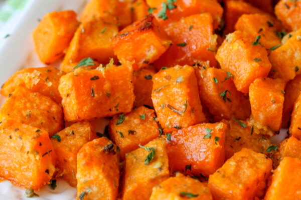 Patatas dulces a la parmesana