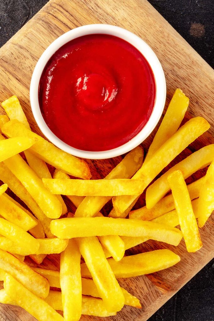 Patatas fritas en freidora de aire