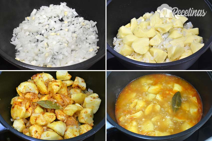 Patatas viudas paso a paso.