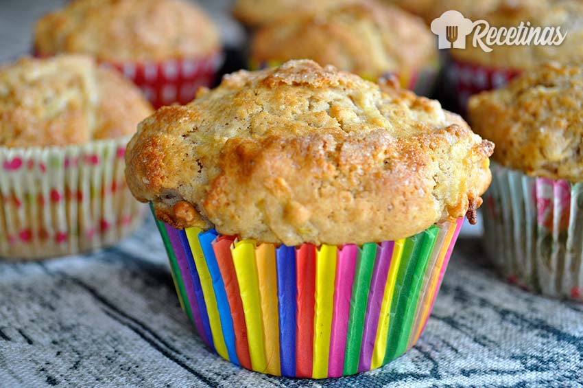 Receta de muffins de manzana