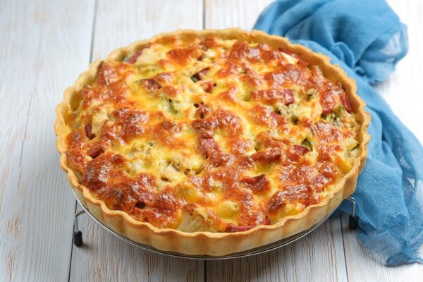 Quiche de brócoli con queso