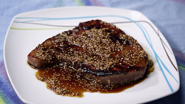 ATUN A LA PLANCHA CON SOJA