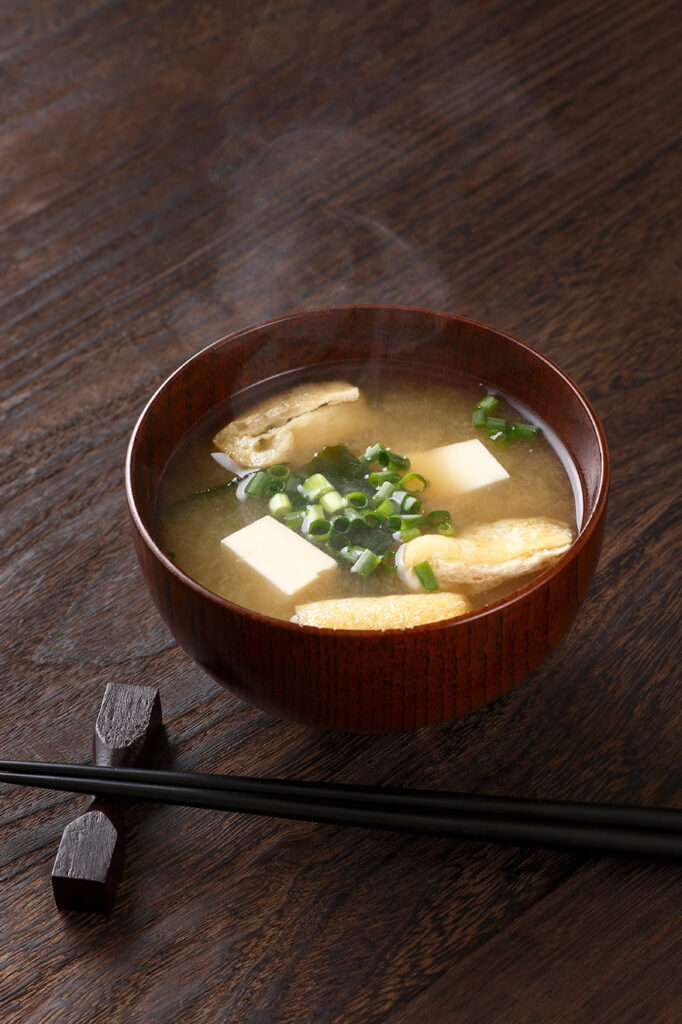 Presentación de la sopa de miso