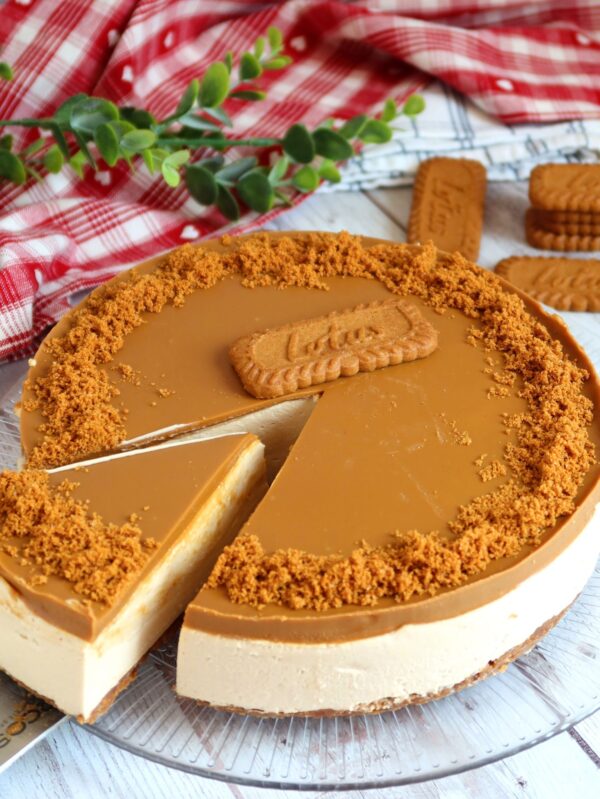 Tarta de queso con galletas Lotus