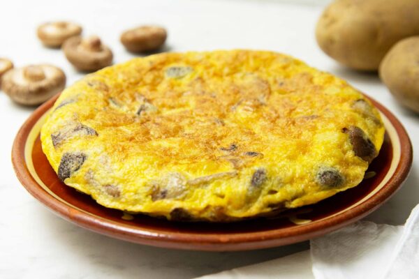 Tortilla de patata con champiñones