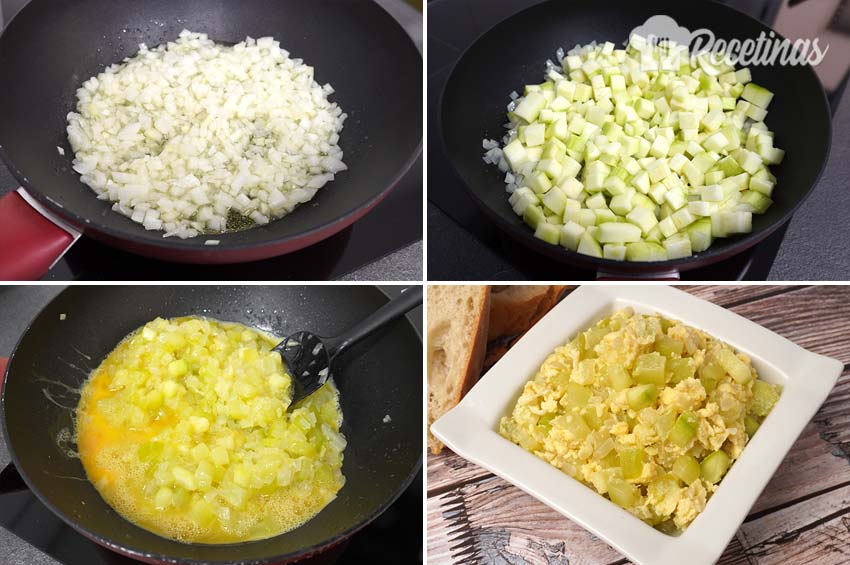 Preparación del zarangollo.