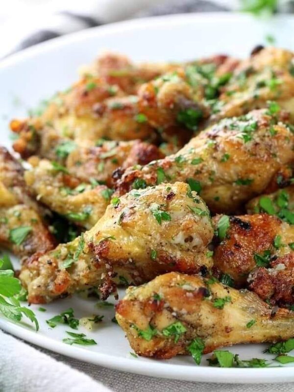Ailes de poulet au parmesan et à l’ail