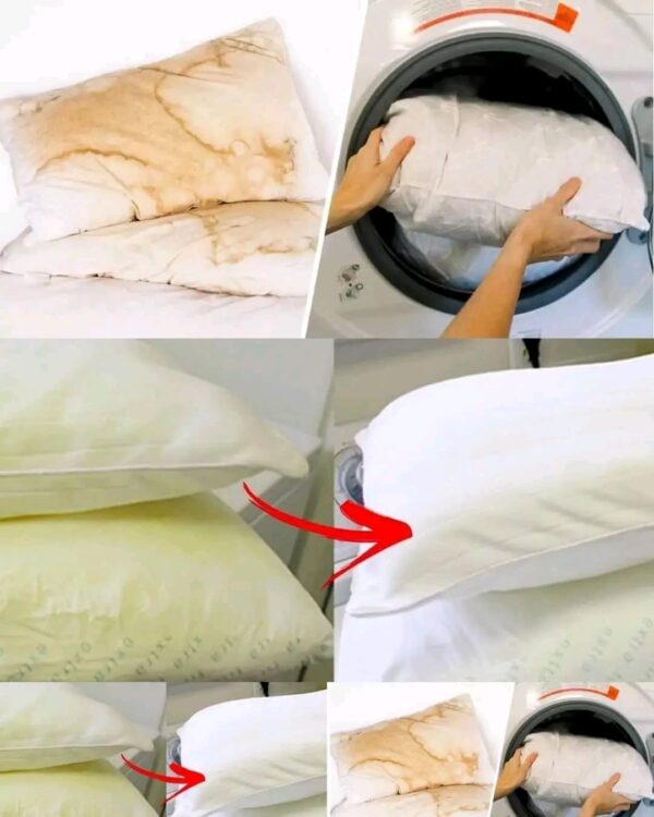 Astuce Miracle pour de Blanchir vos Vieux Oreillers